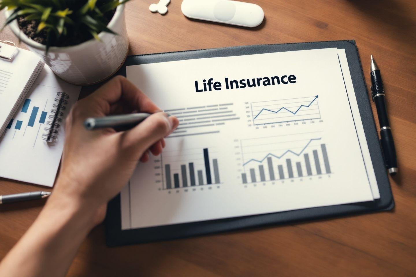 Tableau de bord montrant des graphiques et statistiques d'assurance-vie