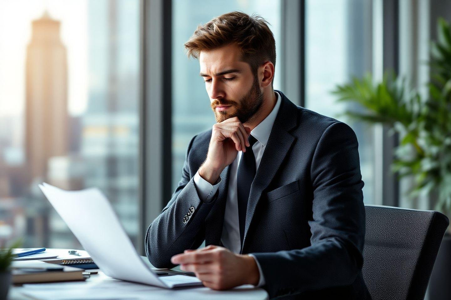 Cadre réfléchissant devant un ordinateur portable dans un bureau moderne