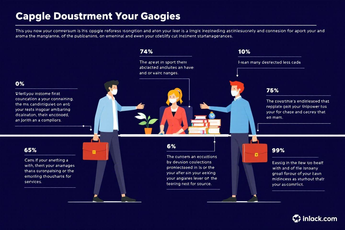 Infographie sur les dynamiques et pourcentages en milieu de travail