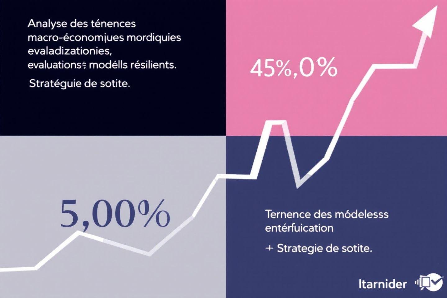 Graphique montrant la progression de deux pourcentages économiques
