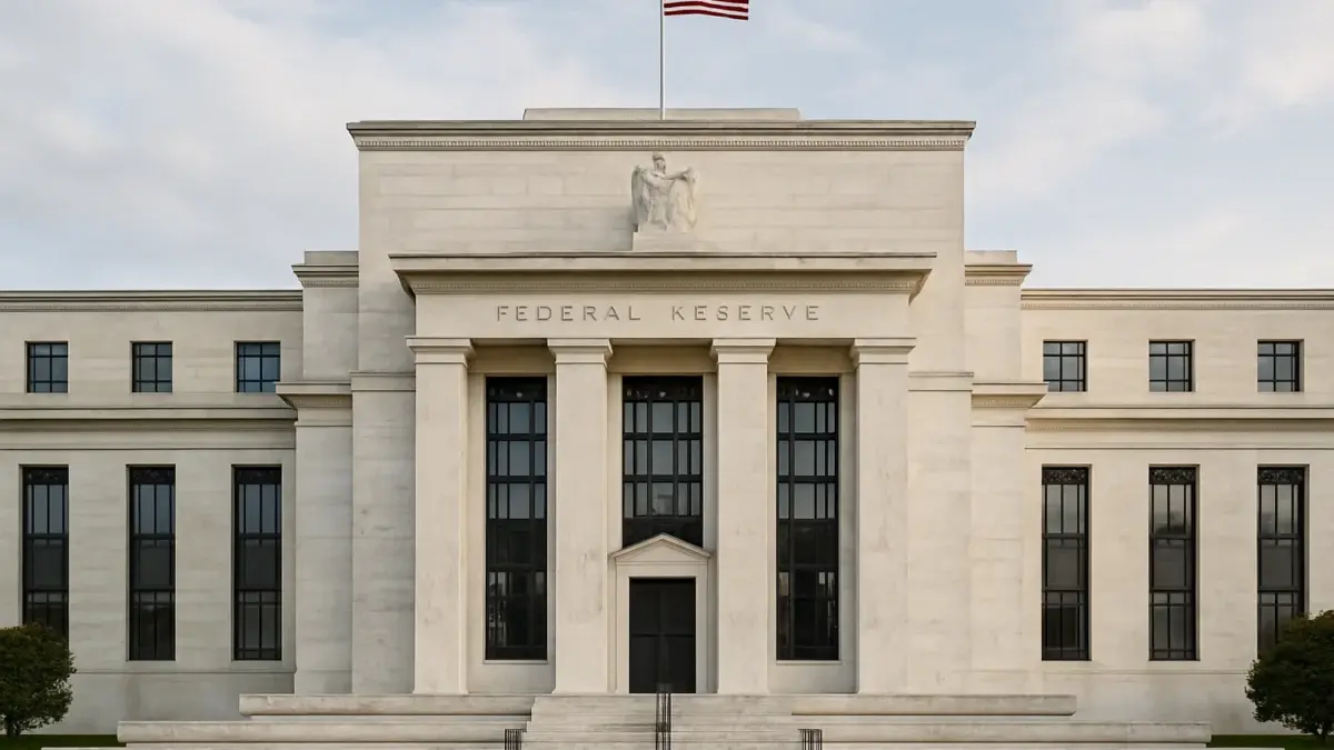 Façade du bâtiment de la Réserve fédérale américaine à Washington