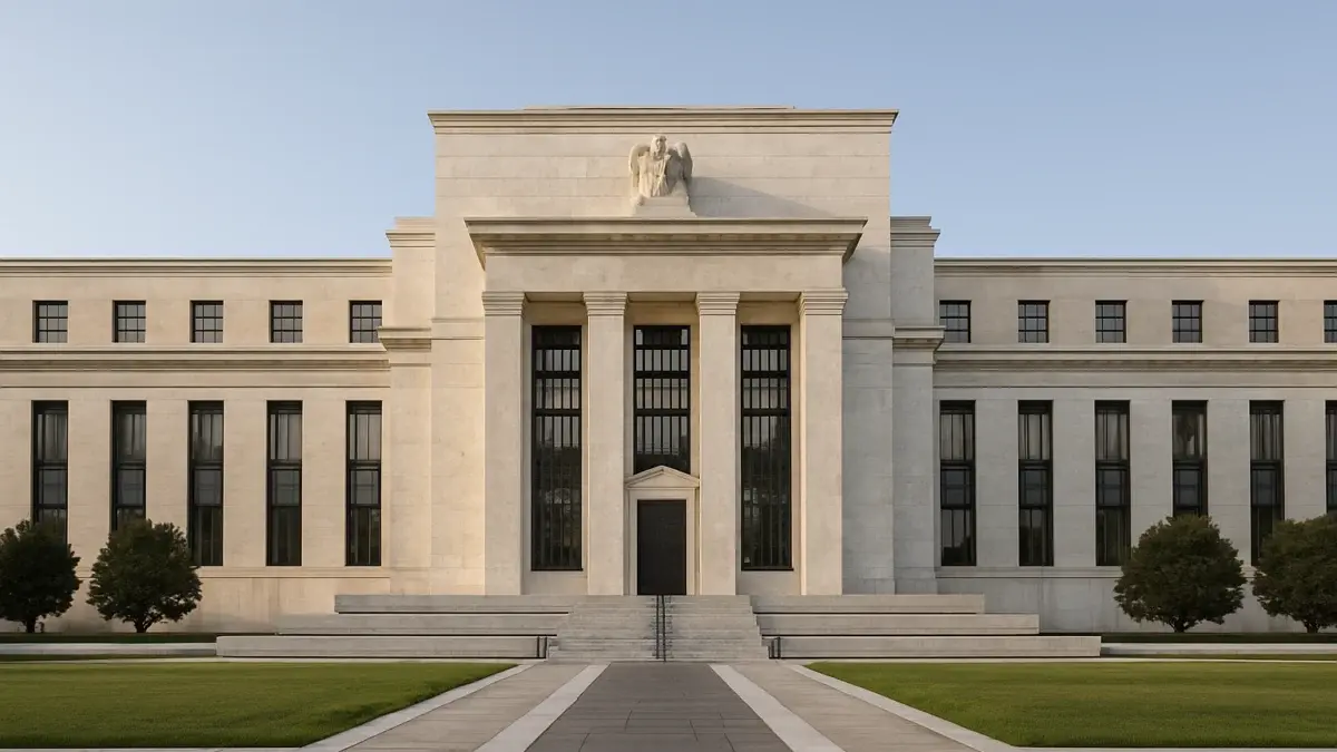Façade du bâtiment de la Réserve fédérale américaine à Washington