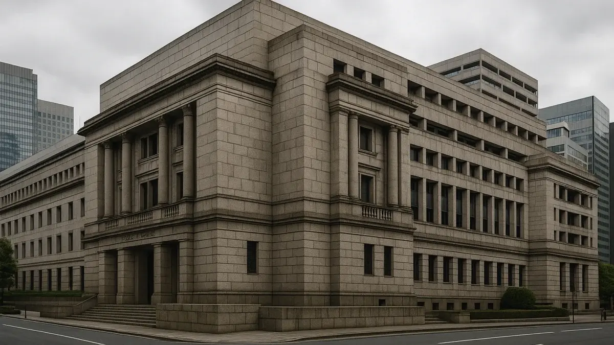 Façade du siège de la Banque du Japon à Tokyo