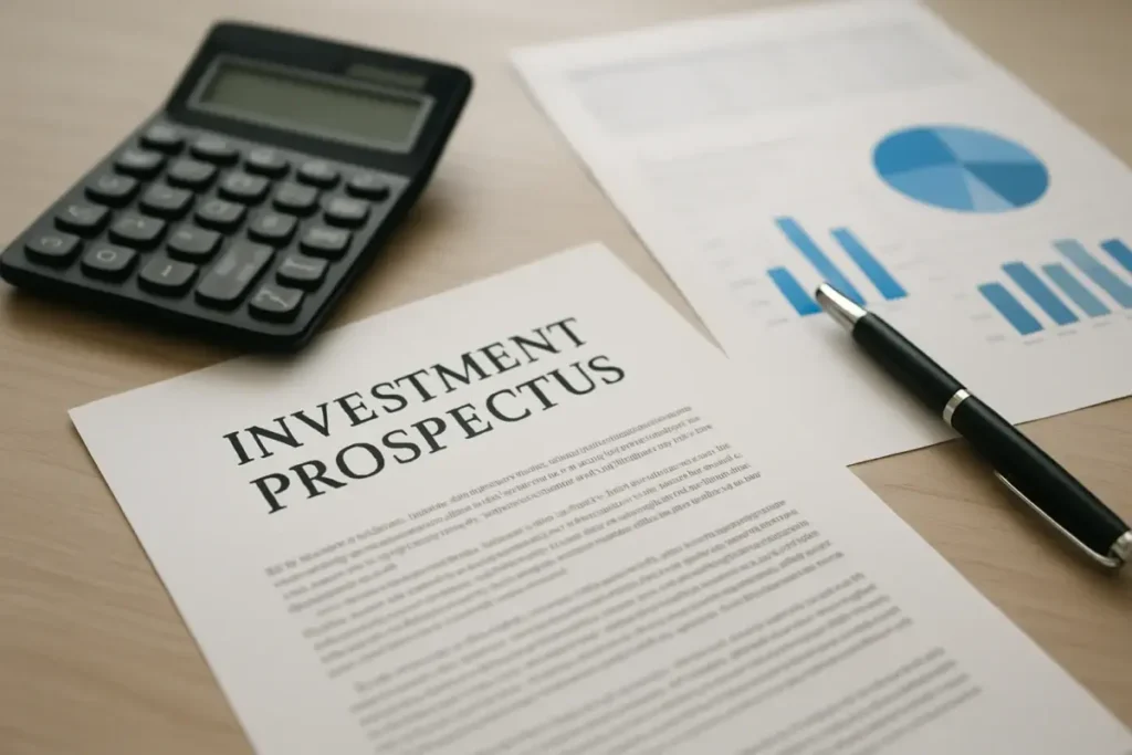 Analyse d'un prospectus SCPI avec grille de frais et rendements cibles