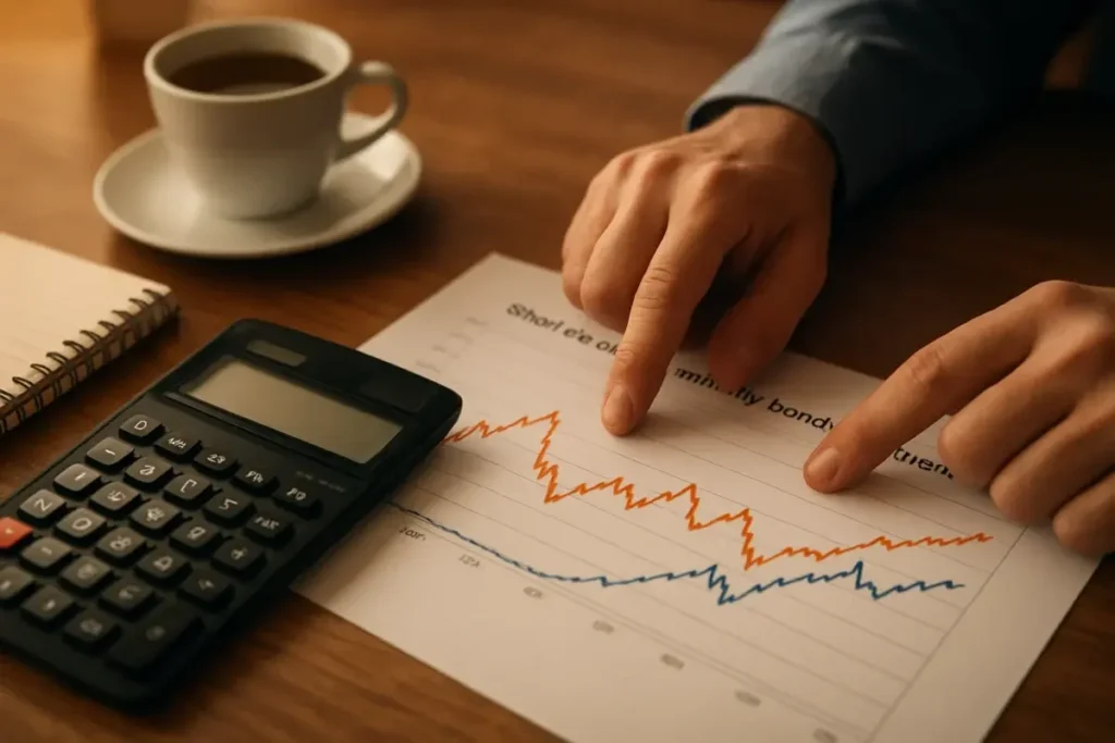 Analyste comparant la performance d'obligations à duration courte et longue
