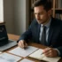 Analyste financier étudiant des rapports annuels et des graphiques boursiers