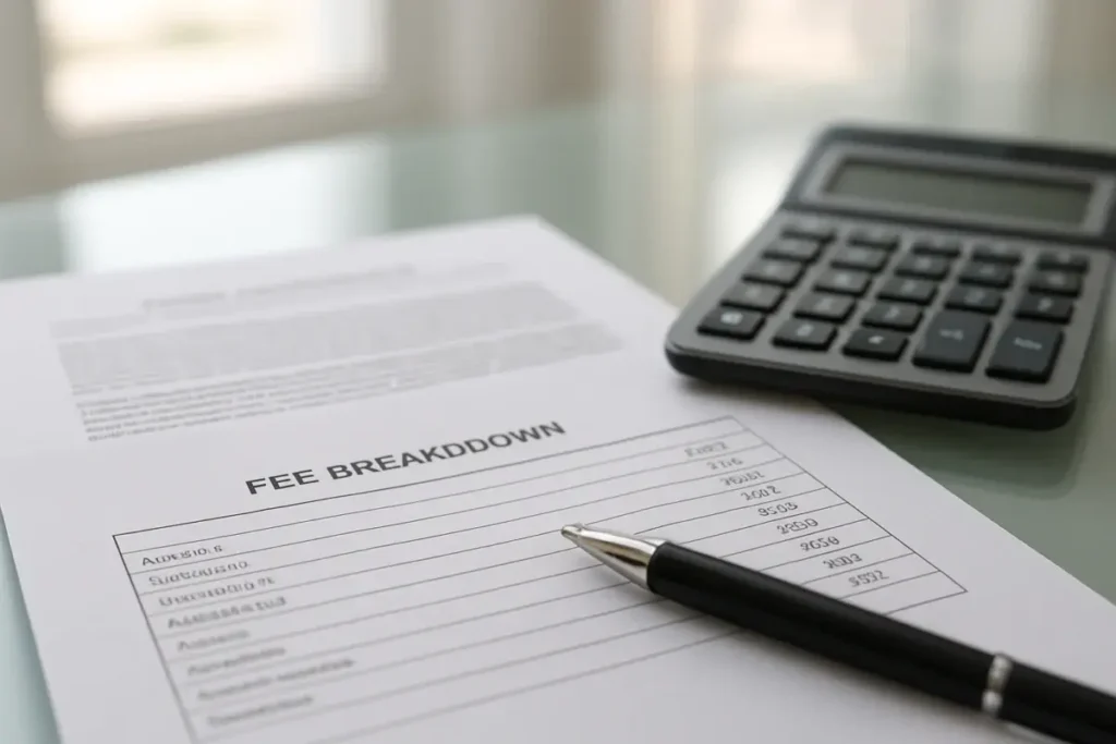 Document détaillant la structure de frais d'un fonds de private equity