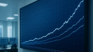 Écran affichant les courbes de taux des obligations souveraines européennes en salle de marché