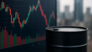 Écran de cotation pétrolière avec graphiques de prix en temps réel