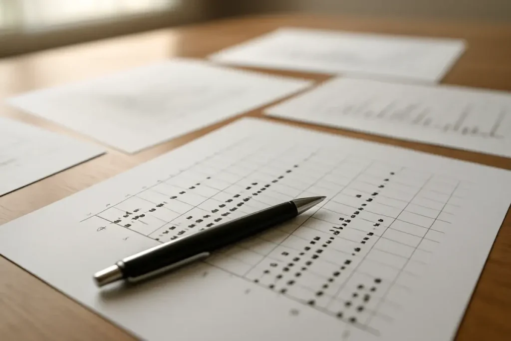Graphiques de projections de taux sur un bureau d'analyste financier