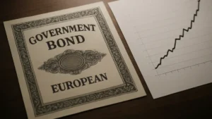 Obligation d'État française et graphique de hausse des rendements obligataires